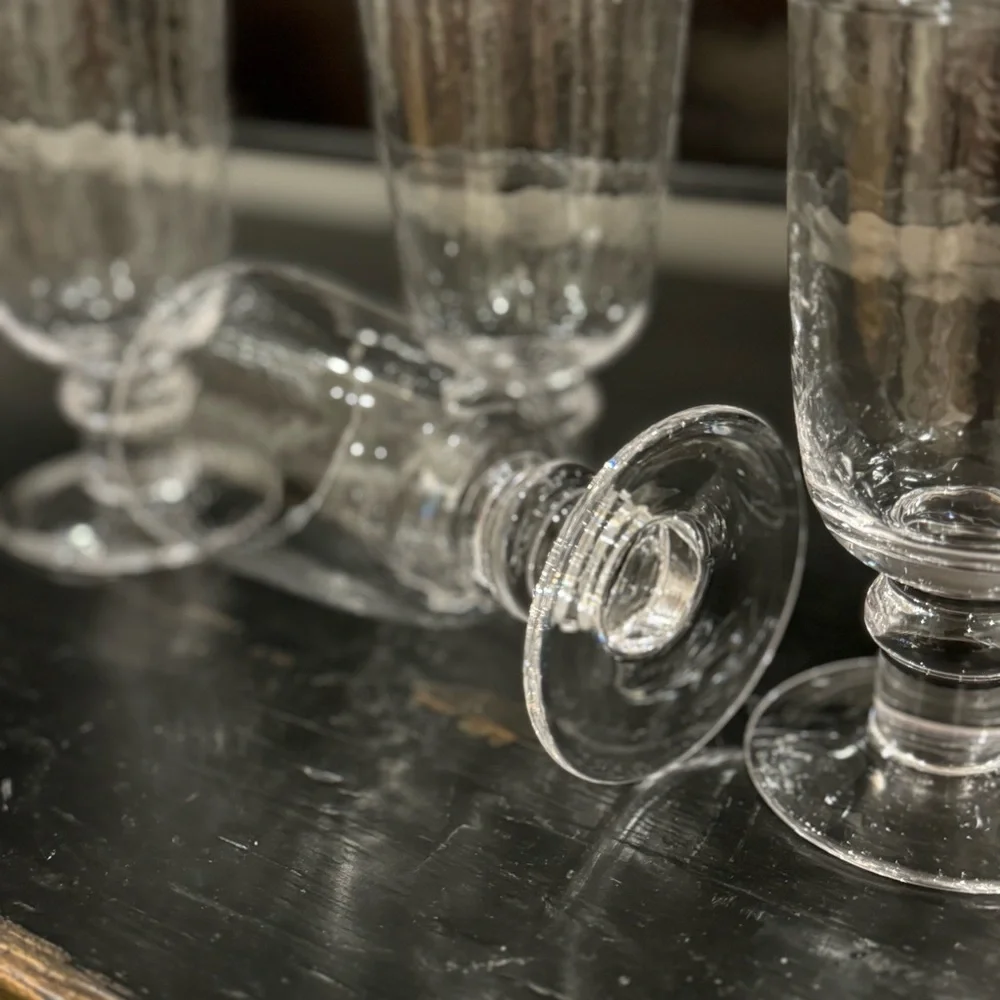 Rare set off 4 Shannon Crystal Stemless  goblets